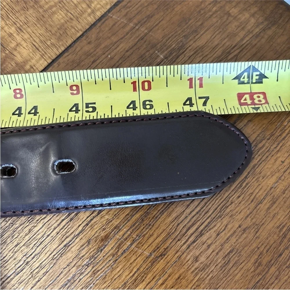 USA Eagle Men's Belt Brown Leather Tooled Stamped Embossed Vintage
